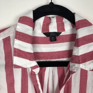 J. Crew Tops - J. Crew Vertical Candy Stripe Button Down Top Red J. Crew Tops - J. Crew Vertical Candy Stripe Button Down Top Red